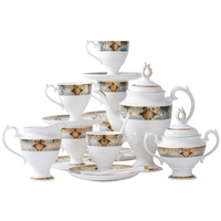 Service à café et à thé en porcelaine fine écologique de luxe, design personnalisé avec impression sur mesure pour cadeaux de mariage