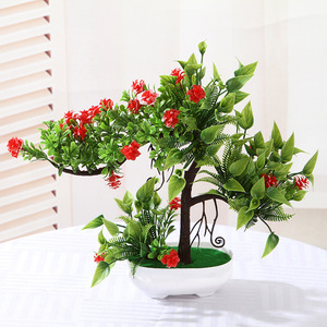 Plantas Artificiales Qi Xing en Maceta de 27x27 cm, Decoración Floral de Plástico para Hogar, Escritorio, Accesorios para Bodas - Product Image 3