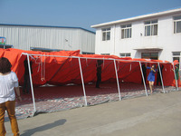 Tente de travail en toile robuste avec structure métallique de 12x6 m pour 30-40 personnes, personnalisable