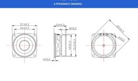 Haut-parleur magnétique externe en diamant de 2.25 pouces 4 ohms 5W bord en caoutchouc 57mm haut-parleur intelligent épais 33mm