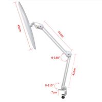 Lampe de bureau LED à clipser 24W 182 LED haute luminosité, bras articulé réglable, protection oculaire, pour usage multi-scénarios et réparation mobile