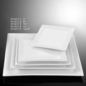Assiettes à dîner carrées de la porcelaine <span class=keywords><strong>blanche</strong></span>, 1 pièce, assiettes de Restaurant de qualité - Product Image 6