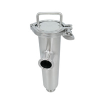 Filtro de acero inoxidable pulido sanitario de espejo SS304 para agua, bebidas, industrias alimentarias, filtro de agua tipo ángulo