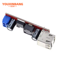 DC 6 v-40 V ke 5V 3A modul konverter Step-down DC-DC pengisian daya USB ganda untuk pengisi daya kendaraan LM2596 Dual USB