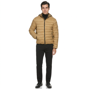 Blouson matelassé en toile pour homme, coupe-vent d'hiver, style bomber décontracté, à manches longues, respirant, séchage rapide, rembourré de duvet, style urbain - Product Image 1