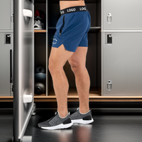Shorts de sport athlétiques pour hommes avec logo personnalisé, ceinture durable, ourlet fendu, entrejambe de 5 pouces