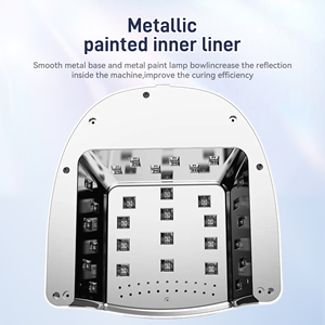 Đèn làm móng <span class=keywords><strong>UV</strong></span> LED không dây sạc lại 120W mới về, tích hợp màn hình LCD kim cương, dùng cho sơn gel - Product Image 3