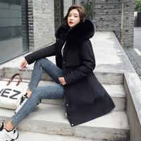 Manteaux d'hiver pour femmes, vestes à capuche en fausse fourrure, parka, vêtements longs, 6XL