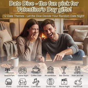 2-Piece Decision-Making <strong>Dice</strong> Gift Set for Father's Mother's Day Wedding-Stocking Stuffers for <strong>Men</strong> Women Food Date <strong>Dice</strong> - Product Image 2