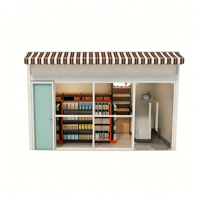 Kiosque commercial de café en conteneur préfabriqué personnalisé, boutique en conteneur à service libre, maison préfabriquée en verre au design professionnel
