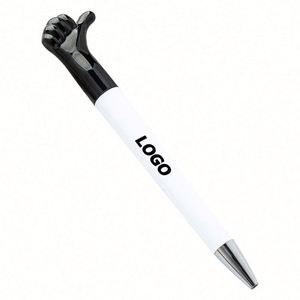 Custom Cartoon Hand Gesture Ballpoint Pen <b>Plastic</b> Portable Twist Thumb Pen Silk <b>Screen</b> Printed Personalized Logo Promotional - Product Image 1