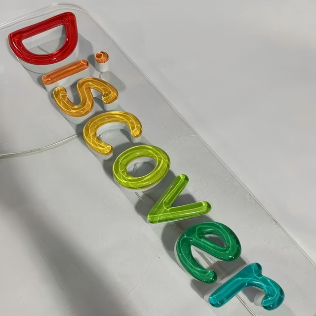 3D Acrylic UV Multi-Color Neon LED Weatherproof High Brightness Advertising Light Box Signs for Homes Shopping Malls Restaurants