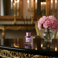 Diffuseur à bâtonnets en verre 50 ml, design artisanal de luxe, huile d'aromathérapie écologique, parfum longue durée, désodorisant pour la maison