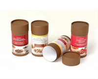 HONGE papier de texture de boîte cylindrique de qualité alimentaire de conception personnalisée pour boîte ronde de café/thé/collation avec impression spéciale de surface de couvercle