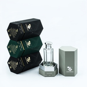 Caja de Regalo de Cartón Rígido Hexagonal de Lujo Personalizada con Inserto de Espuma para Perfume y Cosméticos - Product Image 4