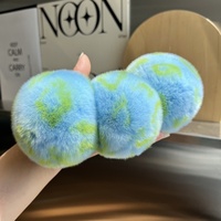 En gros, Pendentif porte-clés modèle mode en forme de boule, personnalisé et créatif, en fourrure de lapin douce, décoration à suspendre pour sac à dos, anniversaire