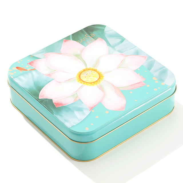 Customized Square Biscuit Tin High Quality Food Grade Durable Packaging Tin Great Gift for Guests and Friends