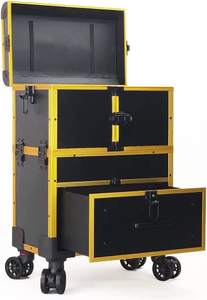 Maquilleur complet beauté <span class=keywords><strong>manucure</strong></span> <span class=keywords><strong>valise</strong></span> <span class=keywords><strong>Trolley</strong></span> Case cosmétique boîte de rangement grande capacité pliable multicouche voyage 100 pièces - Product Image 2