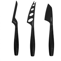 Ensemble de couteaux à fromage portables, durables et multifonctionnels en acier inoxydable, compatibles lave-vaisselle, écologiques, parfaits pour les fêtes en plein air et la cuisine.