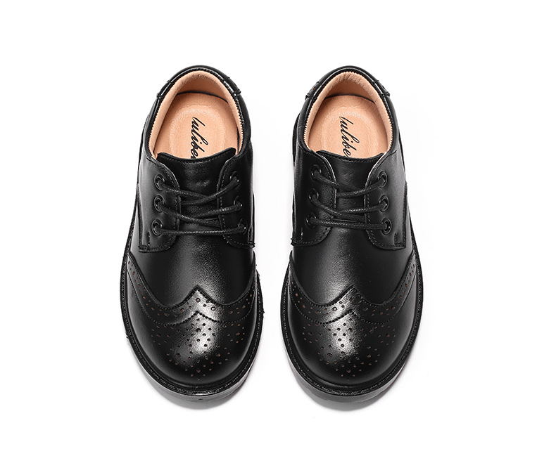 Best quality leather school children kids dress shoes