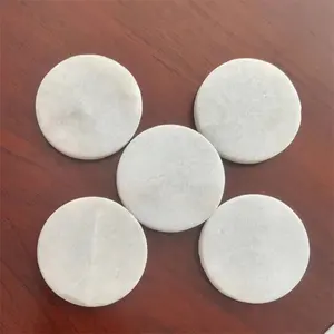 Hot Sale Factory Supplied "Santorini Stone" Smooth Polished White Natural Flat Round Pebble Stone River Rocks For Painting