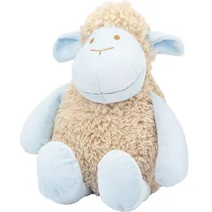 1090亲肤羊毛绒动物毛绒可爱玩具柔软可爱礼品定制蓝色毛绒羊玩具