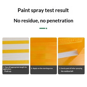 Ruban adhésif en papier japonais spécial à base d'eau pour peinture murale extérieure, ruban de masquage pour peinture pierre naturelle, <span class=keywords><strong>grille</strong></span> haute viscosité - Product Image 4