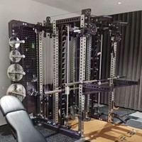 TT FLEX Machine Smith multifonctionnelle 3D pour salles de sport à domicile, squats et soulevés de terre, rack de musculation à domicile
