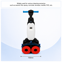 Nettoyeur-sécheur de sols compact à batterie au lithium, design pliable, machine de nettoyage commerciale pour hôtels et magasins de détail