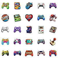 50 autocollants sur le thème des jeux vidéo, autocollants classiques rétro pour console de jeu, autocollants graffiti, autocollants imperméables en PVC pour manette de jeu, décoration