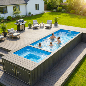 Durable 20ft Smart Backyard Swimming Pool Ready Fiber Glass Outdoor Water Spa Pool container pool - Product Image 6