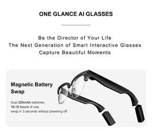 Gafas Inteligentes AG01 con IA ChatGPT/Gemini, Cámara Meta, Traducción, Estuche <span class=keywords><strong>de</strong></span> Carga, Transferencia WIFI, Llamadas <span class=keywords><strong>de</strong></span> Voz BT, Grabación <span class=keywords><strong>de</strong></span> Video - Product Image 4