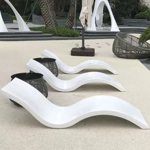 Silla de Jardín de Fibra de Vidrio FRP Moderna y Lujosa Personalizada, para Exteriores, <span class=keywords><strong>Playa</strong></span>, <span class=keywords><strong>Piscina</strong></span>, Tumbona, Versátil para Hoteles y <span class=keywords><strong>Apartamentos</strong></span> - Product Image 2