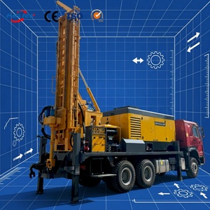Machine de forage de puits <span class=keywords><strong>d</strong></span>'<span class=keywords><strong>eau</strong></span> montée sur camion entièrement hydraulique avec une capacité de forage de 300 m pour le forage à la boue et à l'air - Product Image 3