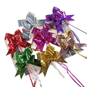 Lazos grandes para envolver regalos, lazos para tirar con cinta para cestas de regalo de boda, presenta lazos/lazos de decoración