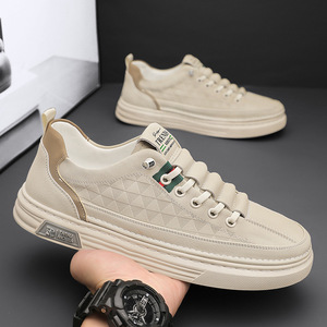 Sneakers Casual da Uomo con Tomaia in PU, Scarpe da Passeggio Bianche di Alta Qualità a Basso Prezzo con Suola Casual per Uso Quotidiano - Product Image 3