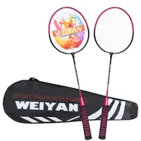 Groothandel Spons Handvat 2 Pcs Goedkope Goede Kwaliteit Badminton Rackets Zowel Offensieve En Defensieve Badminton Racket