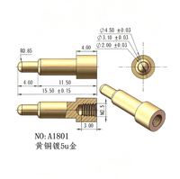 Connecteur Pogo Pin pour équipement aérospatial, prise à ressort de précision, fil EDM, acier inoxydable, tolérance 0,005 mm