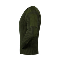Pull de sécurité en tricot pour homme, col rond et col en V, pull de combat