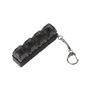 4-phím cơ khí bàn phím chuyển đổi Keychain Tester Acrylic LED ánh sáng Keychain với UV in thần tài đồ chơi cho căng thẳng cứu trợ - Product Image 3