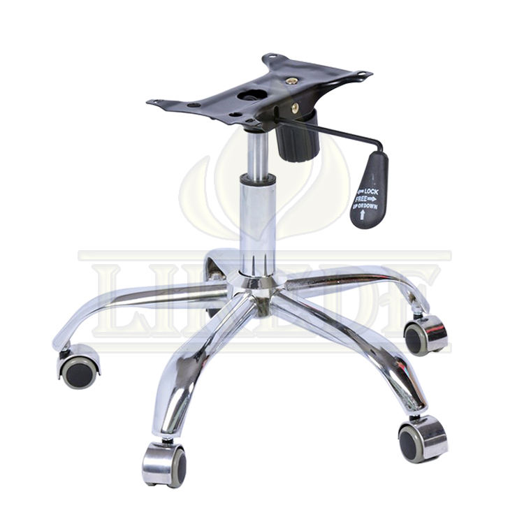 Chrome Rolling Chair Stand Aluminium Polishing Base Modern Chrome