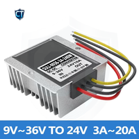 Convertisseur de puissance CC-CC garanti 12V à 28V 10A 280W pour éclairage LED Température de fonctionnement -30C à +85C 74x74x32mm