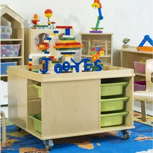 Hot selling Kindergarten Kinder multifunktion ale Bausteine Kinder spielen Lagerung Lego Tisch für Kinder
