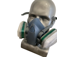 Masque à gaz demi-visage avec filtre à charbon actif de grade P100, respirateur en silicone 3 couches anti-poussière, anti-virus, anti-pollen, certifié CE