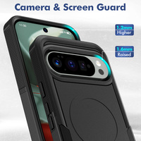 Étuis pour Google Pixel 10 Pro XL, protection antichoc, anti-traces de doigts, support magnétique, coque de téléphone portable semi-transparente givrée