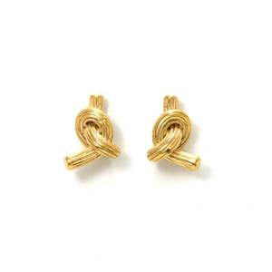Fashion Stud <b>Earrings</b> 316L Stainless Steel PVD Gold Plating Sustainable Resistant <b>Knot</b> Design - Product Image 1