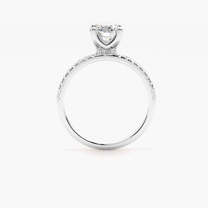 Bague de fiançailles sophistiquée HiddenHalo conçue dans un style de bijouterie fine Sparkle Shine And Radiate Grace Elegance eternityvermeil - Product Image 1