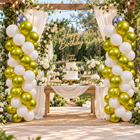 Grande colonne de ballons blancs et jaunes pour mariage, anniversaire, remise de diplôme, entrée de fête, photomaton, décoration d'événements, vente en gros