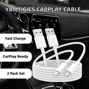 <span class=keywords><strong>Cable</strong></span> <span class=keywords><strong>Cargador</strong></span> YBMTIGICS CarPlay USB Tipo-C de Carga Rápida 0.5m (Paquete de <span class=keywords><strong>2</strong></span>) Compatible con iPhone 15/16, <span class=keywords><strong>iPad</strong></span> Pro 12.9/11, <span class=keywords><strong>Air</strong></span> 5ª/4ª Generación - Product Image 2