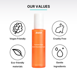 Espuma Limpiadora Facial OEM Herbal Orgánica Hidratante con Cúrcuma, Ácido Kójico y Vitamina C para el Acné - Product Image 3